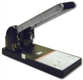 RAJA Perforadora de 2 orificios de metal de uso intensivo, 65 hojas, 80 mm,  negro - Taladros y Perforadoras de Papel Kalamazoo